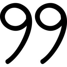 Quote hand drawn symbol