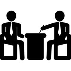 Meeting of a couple of men