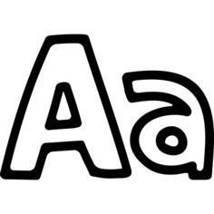 Fonts hand drawn symbol outline