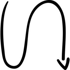 Curved arrow