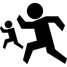 Running silhouettes