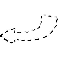 Turn right with broken line