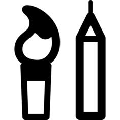 Brush and Pencil