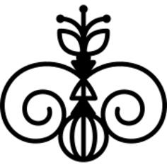 Flower bud with vines design variant