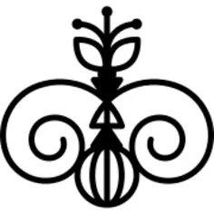 Flower bud with vines design variant