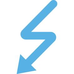 Curved arrow