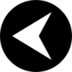 Left arrow circular symbol