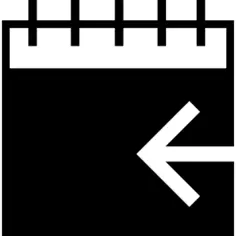 Calendar with an arrow