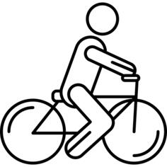 Man Riding Bicylce