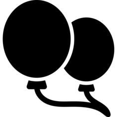 Two helium park balloons