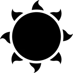 Sun shape with small rays