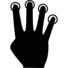 Push four fingers