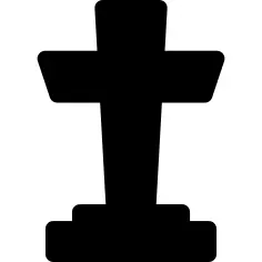 Halloween graveyard cross