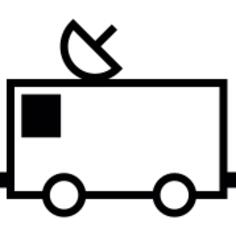 Truck with an antenna on it