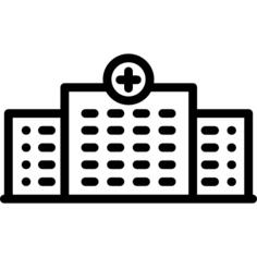 Hospital with Cross