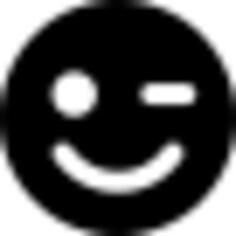 Wink circular face symbol
