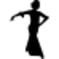 Flamenco female dancer silhouette