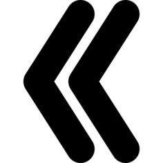 Double left arrows angles