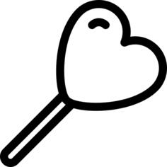Inclined Heart Shaped Lollipop