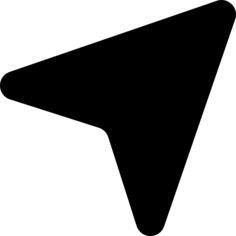 Upper right arrow black symbol
