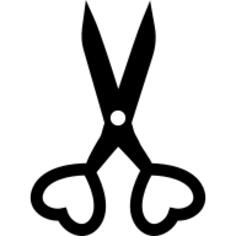 Scissors with hearts