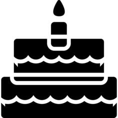 Cake of celebration with one candle