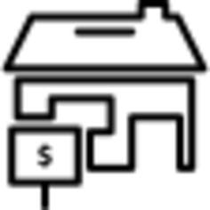 House with a signal with dollar symbol
