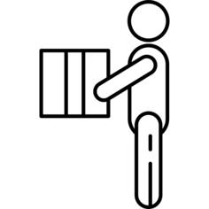Stick Man with Box