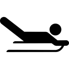 Olympic skeleton silhouette