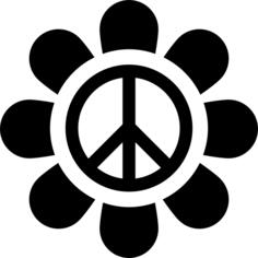 Flower with Peace Sign