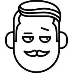 Boy with Moustache and Up Eyebrow