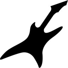 Electric guitar black shape silhouette