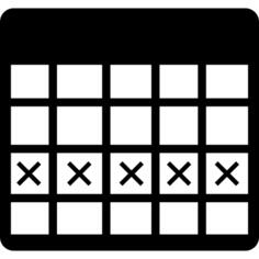 Table with row selection with crosses