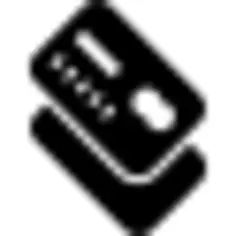 Credit card rotated symbol with shadow