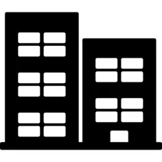 Two buildings towers