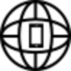 Earth grid with a cellphone in the middle
