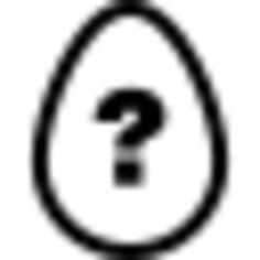 Egg outline with question sign inside