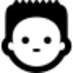 男人脸上有尖尖的头发