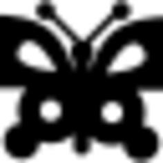 Creative butterfly design top view shape of gross outlines