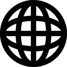 Internet planetary circulr grid symbol