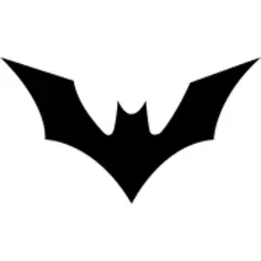 Bat with raised wings