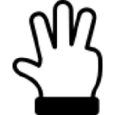 Hand showing number four gesture
