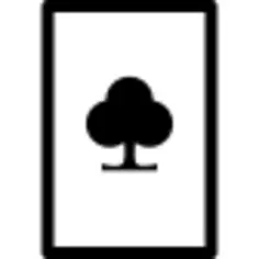 Playing card with clubs