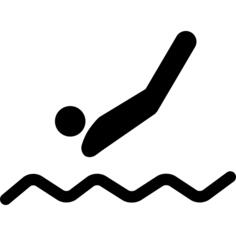 Paralympic swimming silhouette