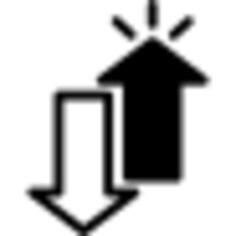 Up arrow opposite to down
