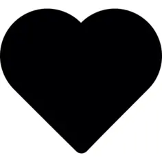 Valentines black heart