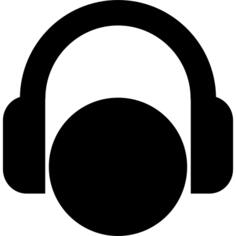 Circle head with headphones