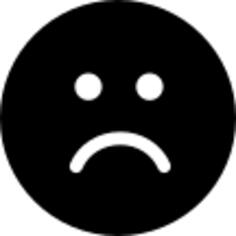 Sad face in rounded square