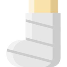 Plastered foot
