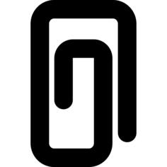 附件回形针符号的直线与圆角